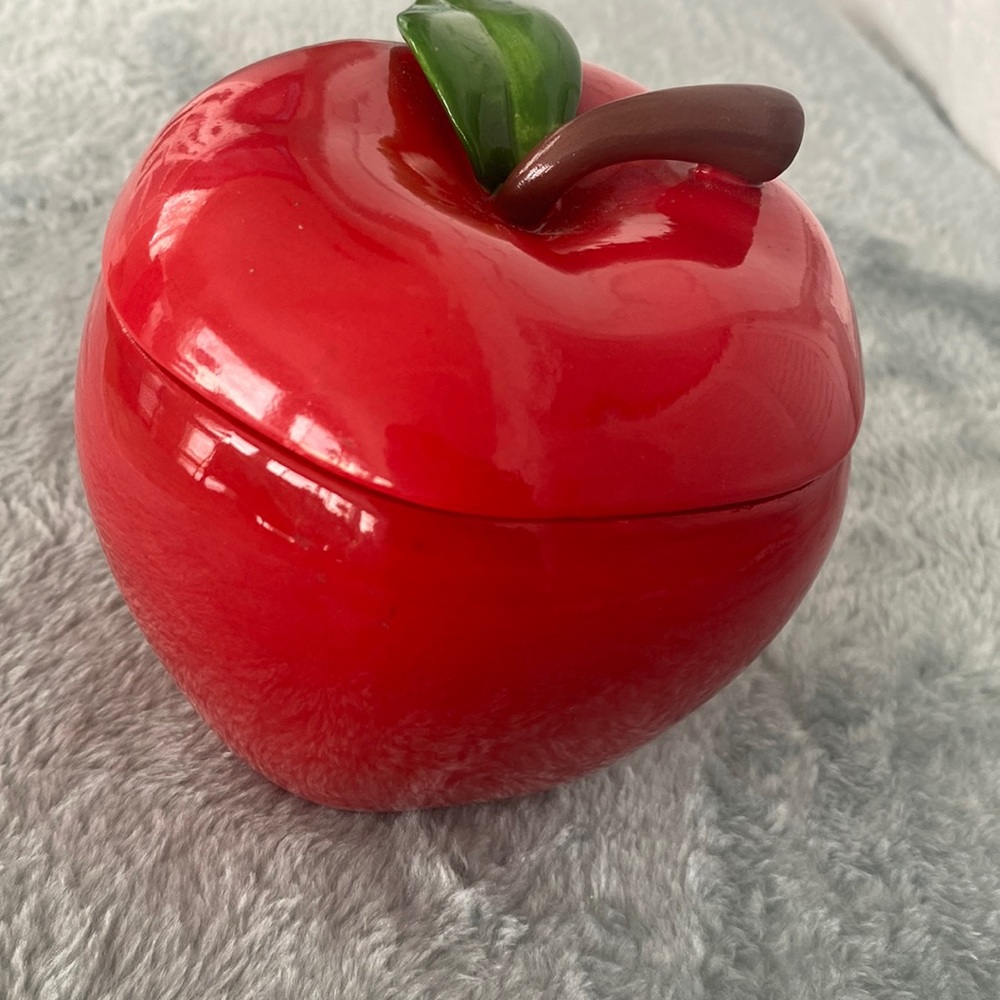 Red Apple decoration dish Papel Giftware Dish or decoration ceramic red apple